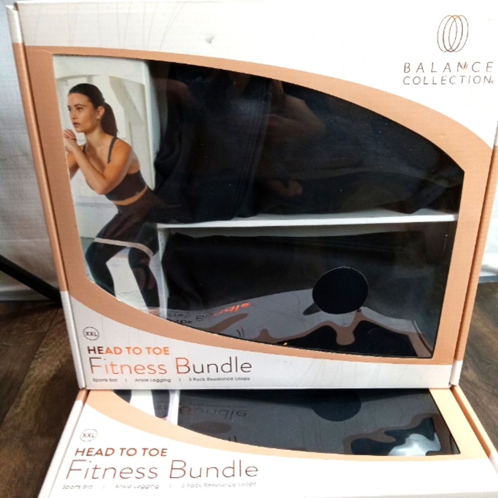 Balance Collection Black Head to Toe Fitness Bundle - Size XXL - NWT